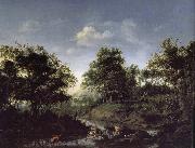 Jan van der Heyden Deer Hunter oil painting